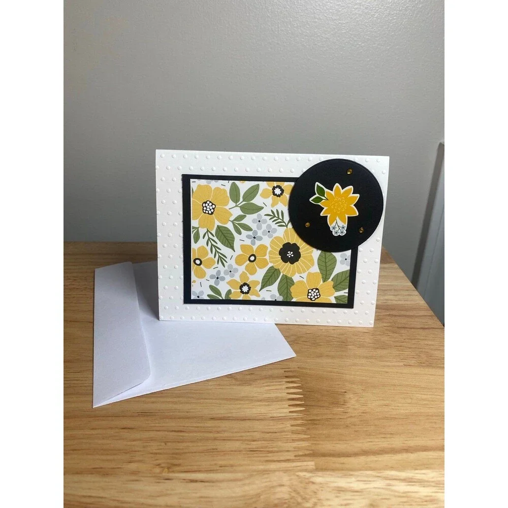 Flowers Greeting Card – Handmade A2 Card – All Occasion Blank Card